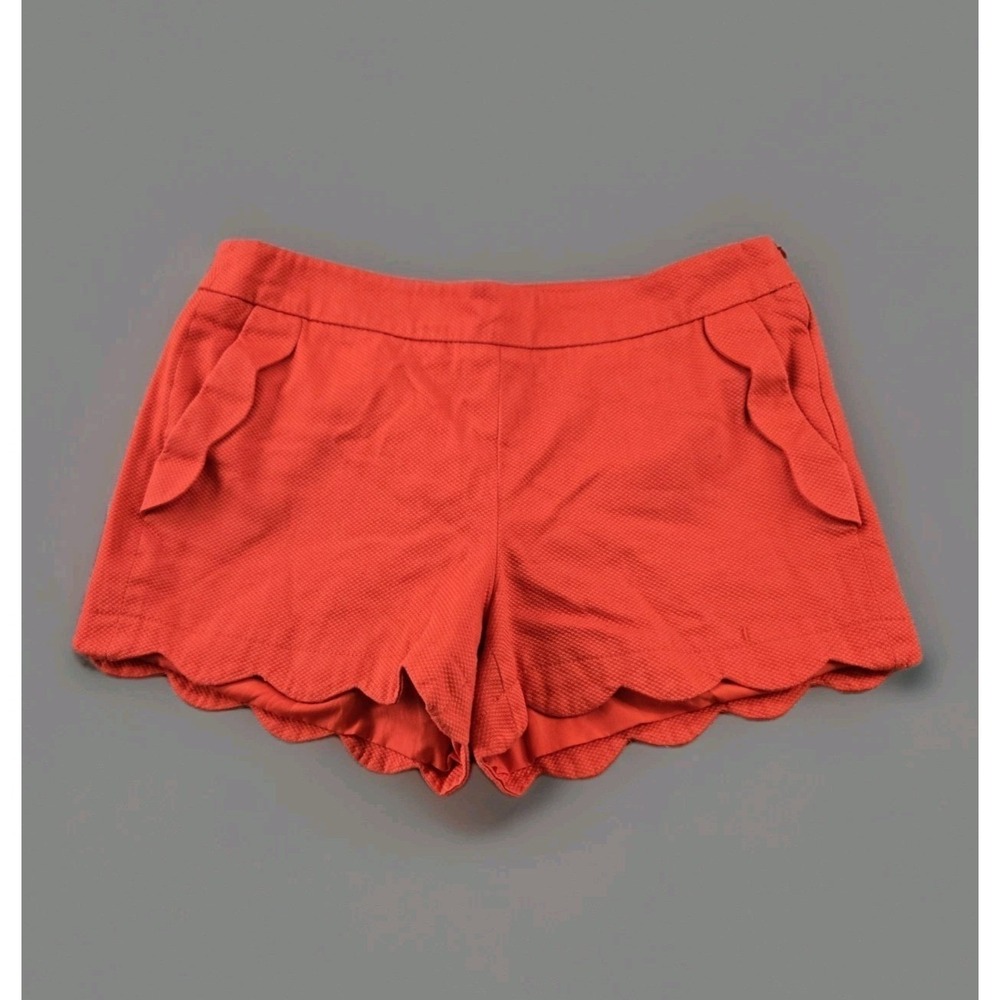 Alice Hope Women's Scalloped Hem Shorts Side Zip 32" Waist‎ 3" Inseam Size 8